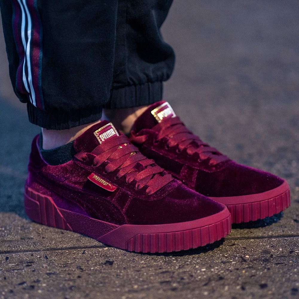 Puma Velvet Cali Platform women's size 9 Burgundy